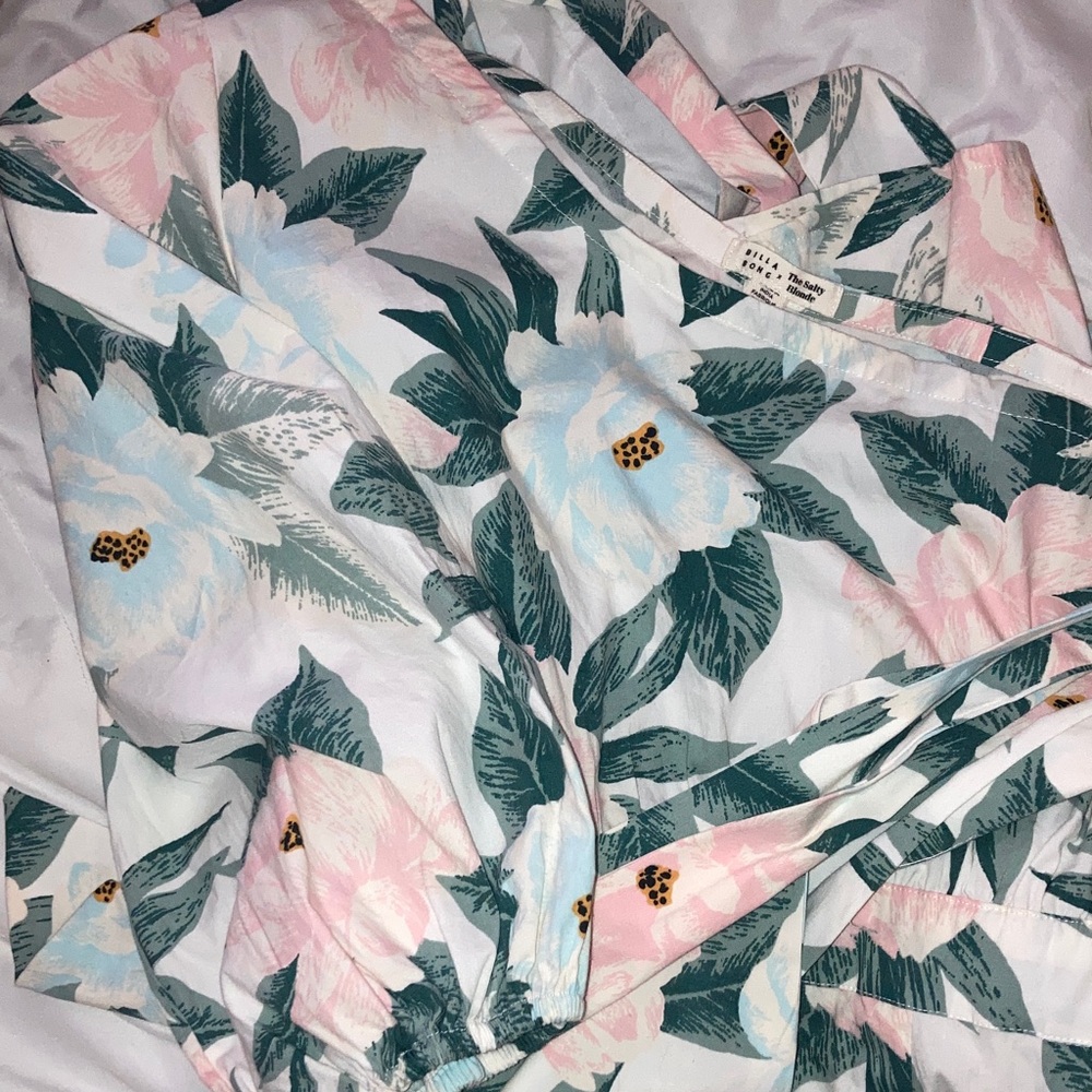 NWT Billabong The Salty Blonde Floral One Sleeve Dress S - Picture 5 of 5